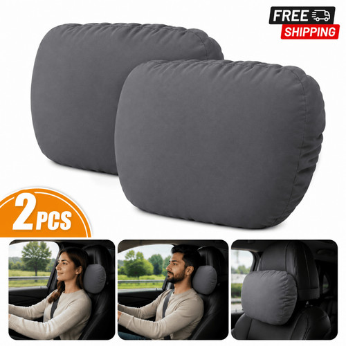 Grey car headrest pillow - grey,