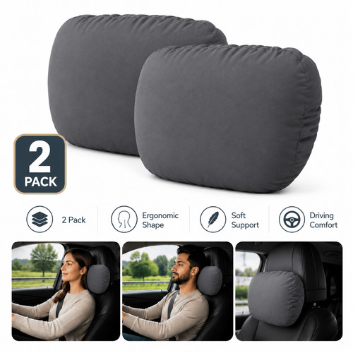 Pack grey car headrest neck - pack,